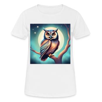 Eule träumerisch Gothic Geschenkidee Nacht - Frauen T-Shirt atmungsaktiv - Weiß - Vorne - AI Model Female 172 dark (172cm)