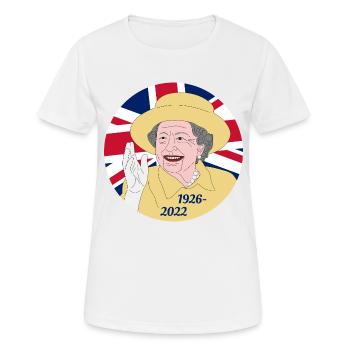 Reine Elizabeth II - 1926-2022 - T-shirt respirant Femme - blanc - Devant - AI Model Female 172 dark (172cm)
