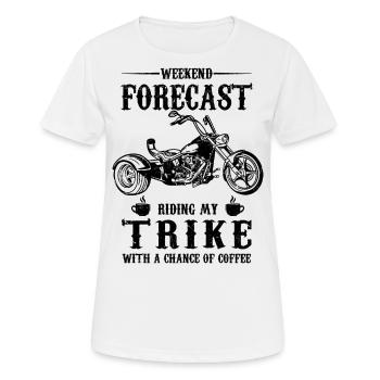 Trike - Frauen T-Shirt atmungsaktiv - Weiß - Vorne - AI Model Female 172 dark (172cm)