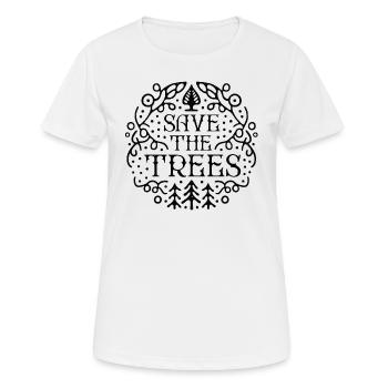Sauver les arbres - T-shirt respirant Femme - blanc - Devant - AI Model Female 172 dark (172cm)