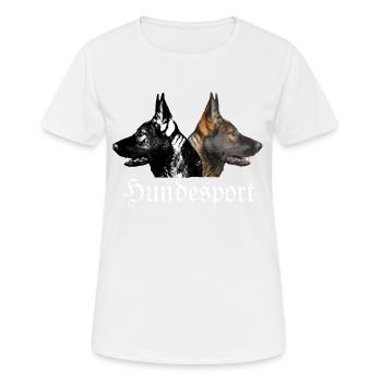 Schaeferhundkopf Hundesport Schäferhund - Frauen T-Shirt atmungsaktiv - Weiß - Vorne - AI Model Female 172 dark (172cm)