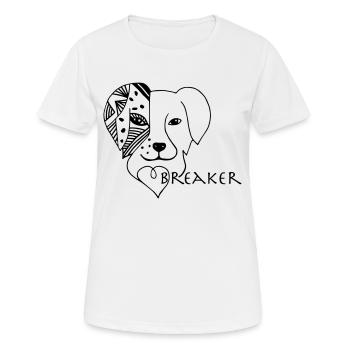 Australian Shepherd Aussie Herzensbrecher Geschenk - Frauen T-Shirt atmungsaktiv - Weiß - Vorne - AI Model Female 172 dark (172cm)