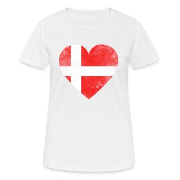 Gift Denmark flag danish flag danish - Women's Breathable T-Shirt - white - Front - AI Model Female 172 dark (172cm)