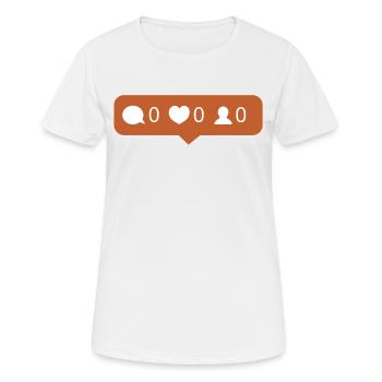 Instagram Herz - Frauen T-Shirt atmungsaktiv - Weiß - Vorne - AI Model Female 172 dark (172cm)