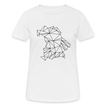 Bayern - Frauen T-Shirt atmungsaktiv - Weiß - Vorne - AI Model Female 172 dark (172cm)