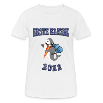 Geschenk zur Einschulung - Frauen T-Shirt atmungsaktiv - Weiß - Vorne - AI Model Female 172 dark (172cm)