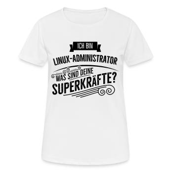 Linux Administrator - Frauen T-Shirt atmungsaktiv - Weiß - Vorne - AI Model Female 172 dark (172cm)