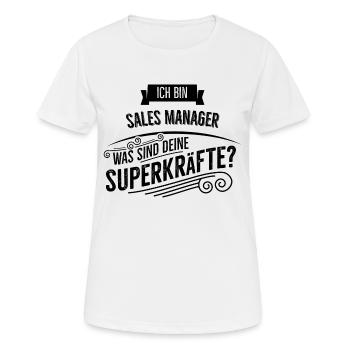 Sales Manager - Frauen T-Shirt atmungsaktiv - Weiß - Vorne - AI Model Female 172 dark (172cm)