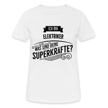 Elektriker - Frauen T-Shirt atmungsaktiv - Weiß - Vorne - AI Model Female 172 dark (172cm)
