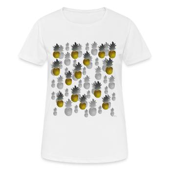 ananas - Frauen T-Shirt atmungsaktiv - Weiß - Vorne - AI Model Female 172 dark (172cm)