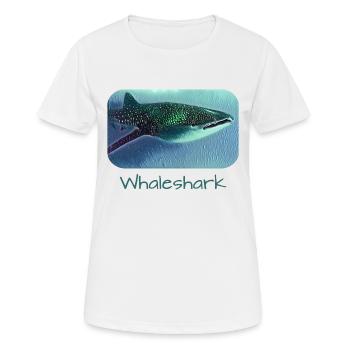 Whale Shark Walhai - Frauen T-Shirt atmungsaktiv - Weiß - Vorne - AI Model Female 172 dark (172cm)