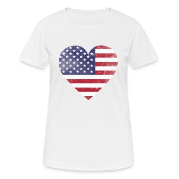 Cadeau drapeau USA drapeau américain - T-shirt respirant Femme - blanc - Devant - AI Model Female 172 dark (172cm)