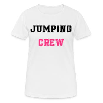 jumping trampoline girl jumping jump gift - Women's Breathable T-Shirt - white - Front - AI Model Female 172 dark (172cm)