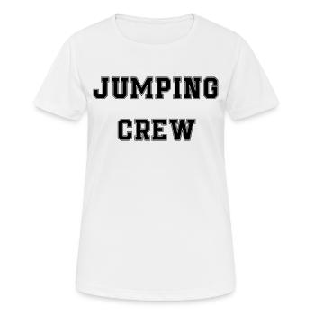 jumping trampoline girl jumping jump gift - Women's Breathable T-Shirt - white - Front - AI Model Female 172 dark (172cm)
