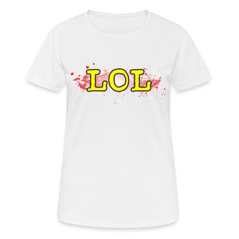 LOL - Frauen T-Shirt atmungsaktiv - Weiß - Vorne - AI Model Female 172 dark (172cm)