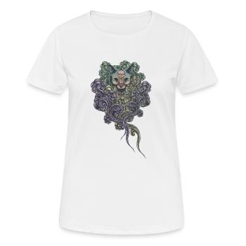 Bastet sur le terrain - T-shirt respirant Femme - blanc - Devant - AI Model Female 172 dark (172cm)