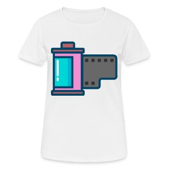 camera kamera film fotoapparat photo - Frauen T-Shirt atmungsaktiv - Weiß - Vorne - AI Model Female 172 dark (172cm)