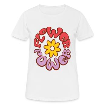 Flower Power - T-shirt respirant Femme - blanc - Devant - AI Model Female 172 dark (172cm)