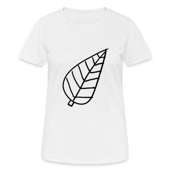 Blatt Blätter Symbol Motiv - Frauen T-Shirt atmungsaktiv - Weiß - Vorne - AI Model Female 172 dark (172cm)