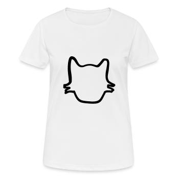 Symbole Chats Chat Animal Gueule de bois - T-shirt respirant Femme - blanc - Devant - AI Model Female 172 dark (172cm)