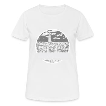 Bruxelles-Ville - T-shirt respirant Femme - blanc - Devant - AI Model Female 172 dark (172cm)