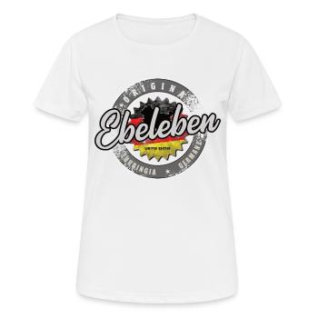 Original Germany Thüringen Ebeleben - Frauen T-Shirt atmungsaktiv - Weiß - Vorne - AI Model Female 172 dark (172cm)