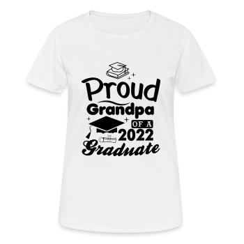 Stolzer Großvater eines lustigen Abschlusshemdes 2022 - Frauen T-Shirt atmungsaktiv - Weiß - Vorne - AI Model Female 172 dark (172cm)