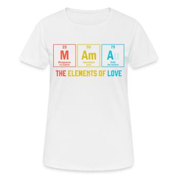Mama Elemente der Liebe Periodensystem Mama - Frauen T-Shirt atmungsaktiv - Weiß - Vorne - AI Model Female 172 dark (172cm)