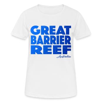 GRANDE BARRIÈRE DE CORAIL - T-shirt respirant Femme - blanc - Devant - AI Model Female 172 dark (172cm)