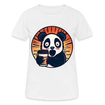 Panda Coffee Caféine Choc - T-shirt respirant Femme - blanc - Devant - AI Model Female 172 dark (172cm)