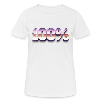 100% Vintage - T-shirt respirant Femme - blanc - Devant - AI Model Female 172 dark (172cm)
