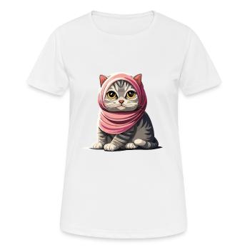 Muslim - Frauen T-Shirt atmungsaktiv - Weiß - Vorne - AI Model Female 172 dark (172cm)