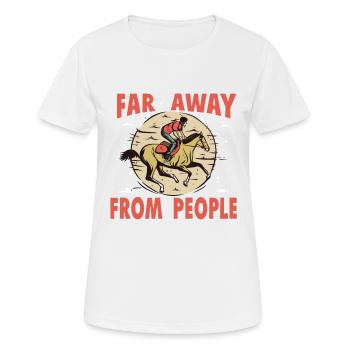 Springreiten - Frauen T-Shirt atmungsaktiv - Weiß - Vorne - AI Model Female 172 dark (172cm)