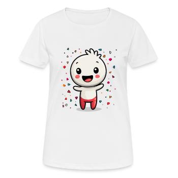 Joie de carnaval avec des confettis - T-shirt respirant Femme - blanc - Devant - AI Model Female 172 dark (172cm)