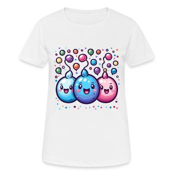 Joie de carnaval avec des confettis - T-shirt respirant Femme - blanc - Devant - AI Model Female 172 dark (172cm)