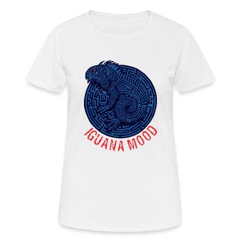 Iguana Mood - Women's Breathable T-Shirt - white - Front - AI Model Female 172 dark (172cm)