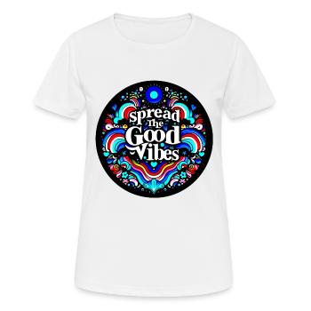 Vibrations and illuminations - Women's Breathable T-Shirt - white - Front - AI Model Female 172 dark (172cm)