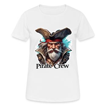 Pirat / Ahoi / Anker / Kapitän / Totenkopf / Rum - Frauen T-Shirt atmungsaktiv - Weiß - Vorne - AI Model Female 172 dark (172cm)