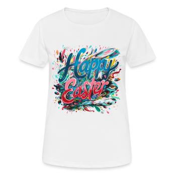 Frohe Ostern Bunte Eierjagd Osterkorb für Kinder - Frauen T-Shirt atmungsaktiv - Weiß - Vorne - AI Model Female 172 dark (172cm)