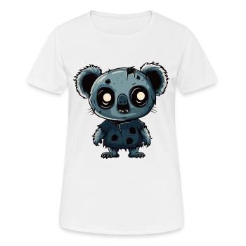 Koala Halloween Lustig Zombie - Frauen T-Shirt atmungsaktiv - Weiß - Vorne - AI Model Female 172 dark (172cm)