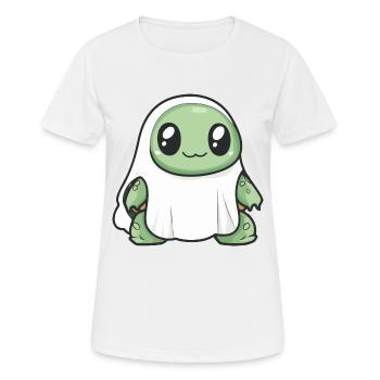 Turtle Halloween Funny Ghost - Women's Breathable T-Shirt - white - Front - AI Model Female 172 dark (172cm)
