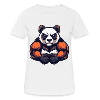 Panda Muscles Fitness - Women's Breathable T-Shirt - white - Front - AI Model Female 172 dark (172cm)