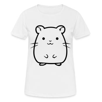 Hamster - Frauen T-Shirt atmungsaktiv - Weiß - Vorne - AI Model Female 172 dark (172cm)