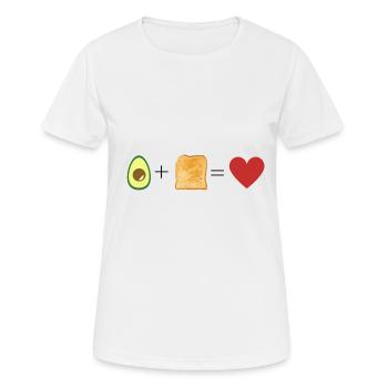 Avocado / Toast / Love / Toast und Avocado - Frauen T-Shirt atmungsaktiv - Weiß - Vorne - AI Model Female 172 dark (172cm)