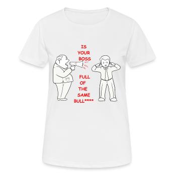 Boss - Frauen T-Shirt atmungsaktiv - Weiß - Vorne - AI Model Female 172 dark (172cm)