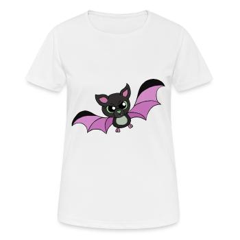 Angry Bat I Böse Fledermaus Geschenk - Frauen T-Shirt atmungsaktiv - Weiß - Vorne - AI Model Female 172 dark (172cm)