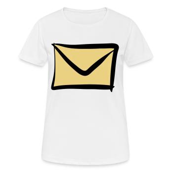 Letter / Envelope icon. Post / E-Mail. - Women's Breathable T-Shirt - white - Front - AI Model Female 172 dark (172cm)
