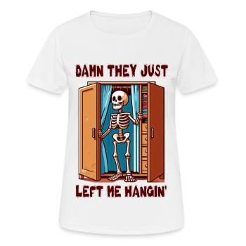 Damn - they just left me hangin' - Women's Breathable T-Shirt - white - Front - AI Model Female 172 dark (172cm)
