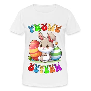 Frohe Ostern - Frauen T-Shirt atmungsaktiv - Weiß - Vorne - AI Model Female 172 dark (172cm)