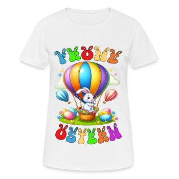 Joyeuses Pâques - T-shirt respirant Femme - blanc - Devant - AI Model Female 172 dark (172cm)